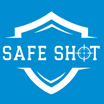 Safe Shot white on blue logo